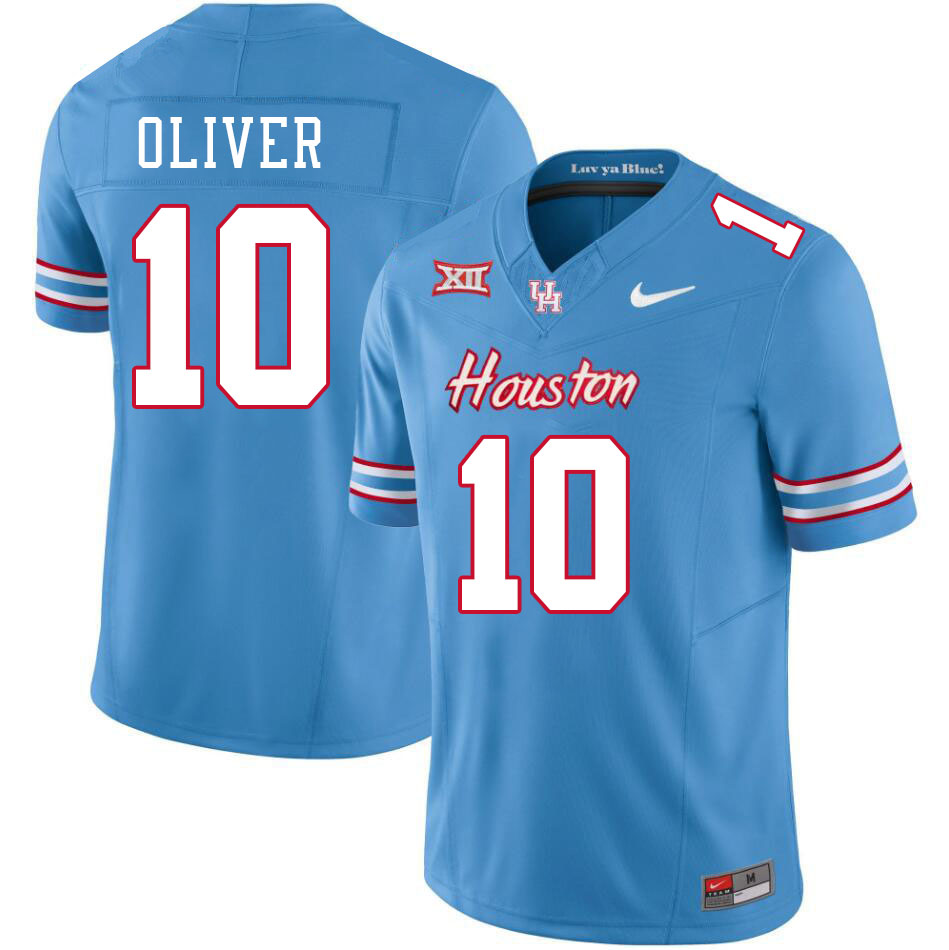 Houston Cougars #10 Ed Oliver College Football Jerseys Stitched Sale-Oilers